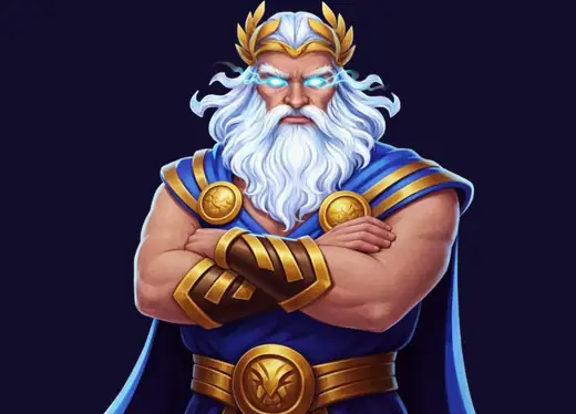 Zeus tenant un éclair